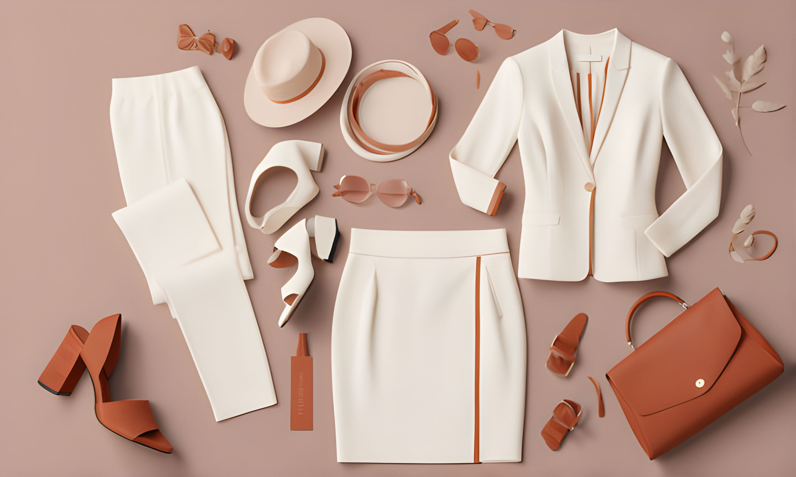 Ivory + Terracotta - stylish outfit examples