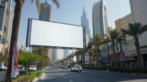 an empty billboard in Dubai - Print Advertising