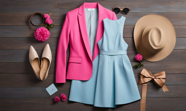 Bright Pink + Light Blue + camel colored texture