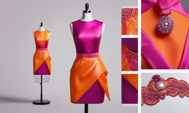 Orange + Magenta color stylish outfit idea for females
