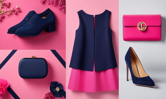 bright pink and bllue outfit - stylish outfit idea